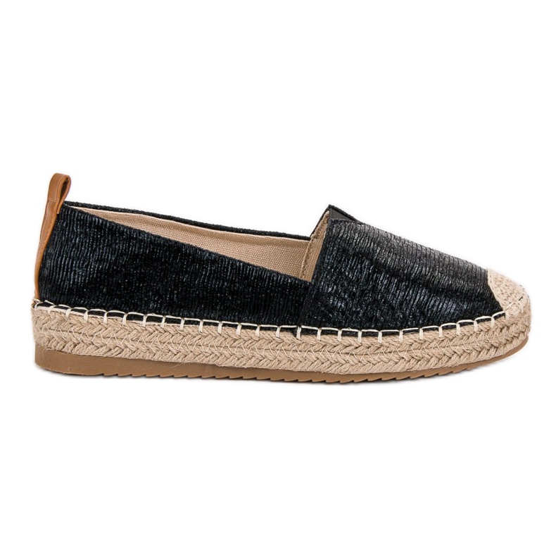 Small Swan Alpargatas Brillantes negro