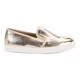 Queen Bee Zapatillas Golden Slip On dorado