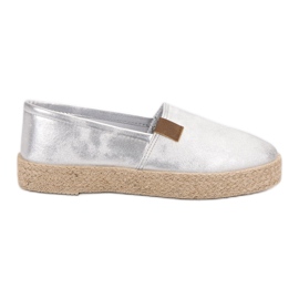 Alpargatas plateadas de moda gris