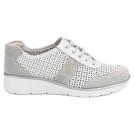 Filippo Zapatos de piel calada blanco