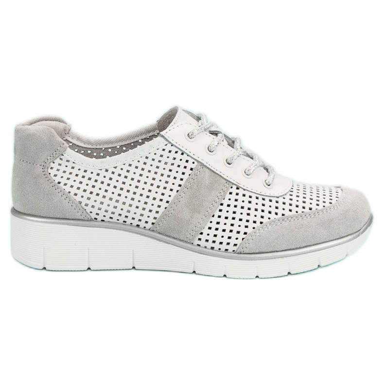 Filippo Zapatos de piel calada blanco