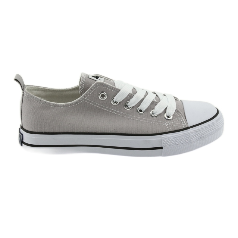 Zapatillas atadas gris American Club zapatos de mujer