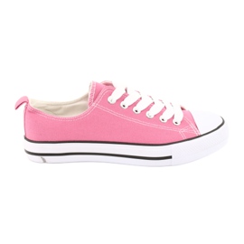 Zapatillas de mujer rosa American Club atadas