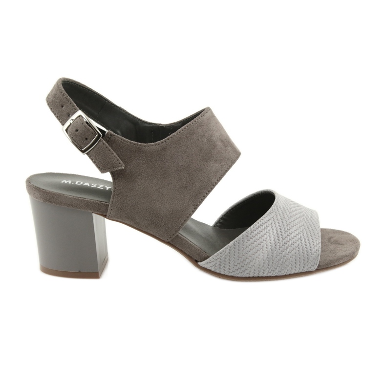 M.Daszyński Tacones para mujeres 122-4 Sandalias de color beige oscuro