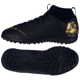 Zapatillas de fútbol Nike Mercurial SuperflyX 6 Academy Gs Tf Jr AH7344-077 negro negro