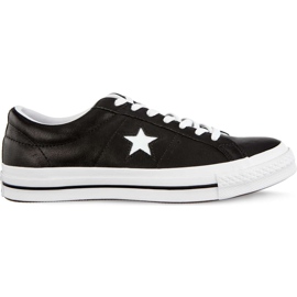 Converse One Star Ox C163385 Negro Blanco Blanco