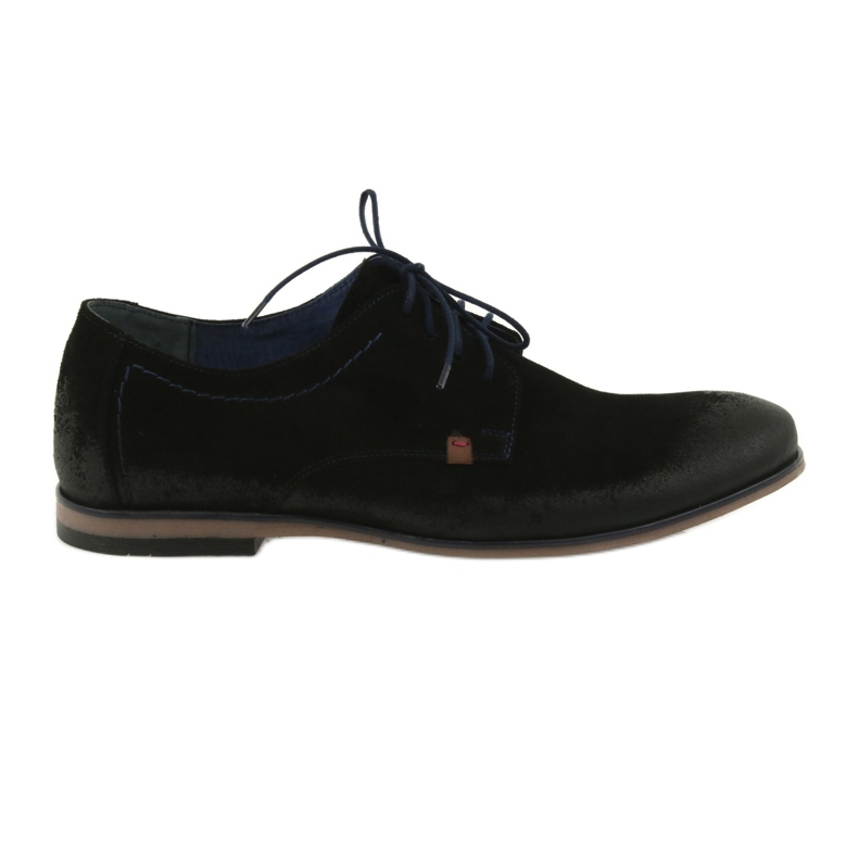 Nikopol Zapatos para hombres Suede 1709 Negro