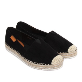 Negro RC-61 Alpargatas de ante negro