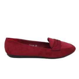 Mocasines bailarina JM6655Q Burdeo rojo