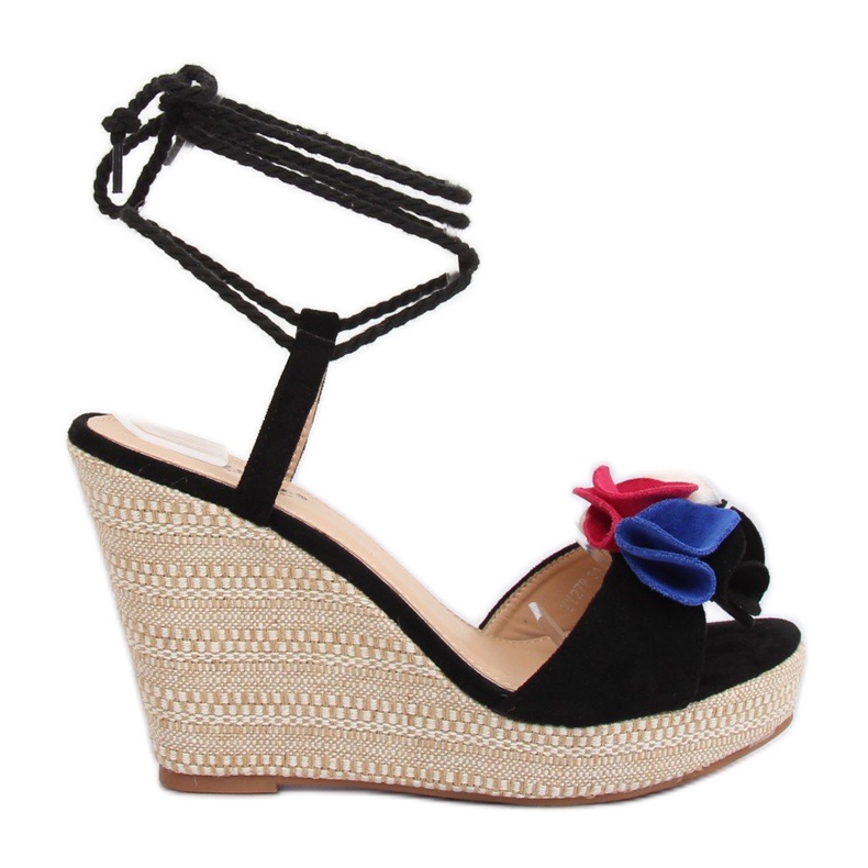 Sandalias negras con cuñas YY27P Negro