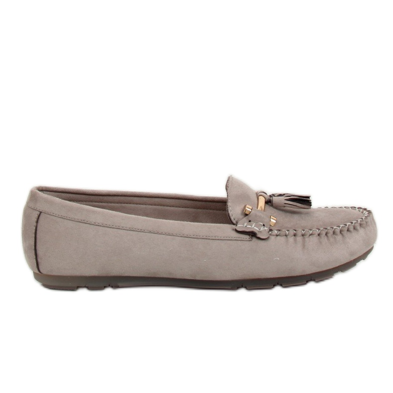 Gris Mocasines grises de mujer L7183 Gris