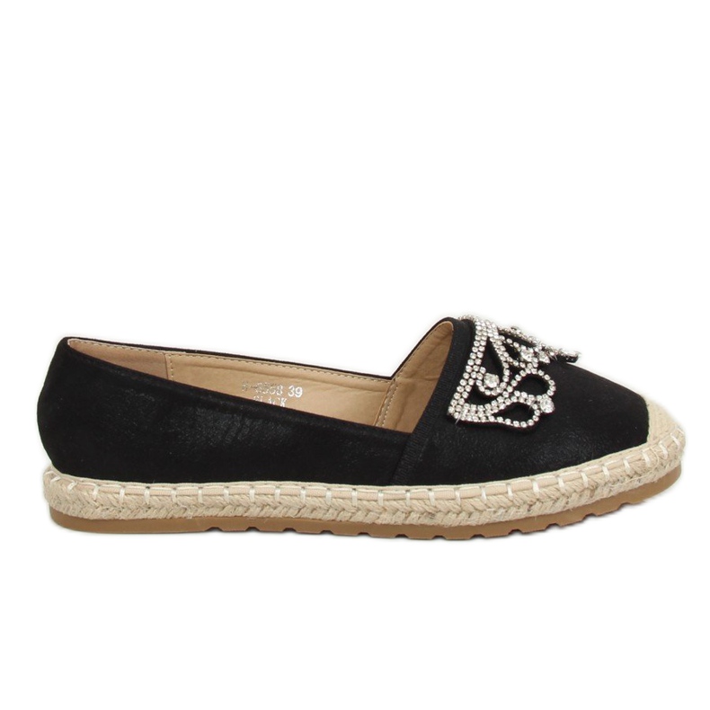 Alpargatas Negras con Corona H-6558 Negra negro