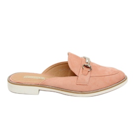 Pink F9375 Pantuflas mocasines rosas rosado
