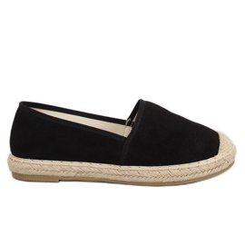 AF40 Alpargatas de ante negro negro
