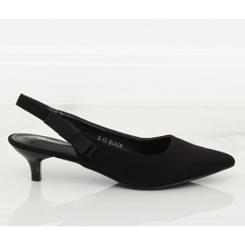 Bombas con tacón desnudo negro B-43 negro