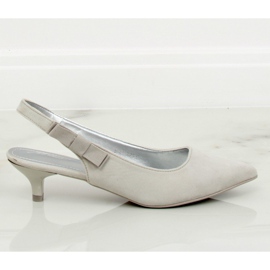 Bombas con tacón gris B-43 gris