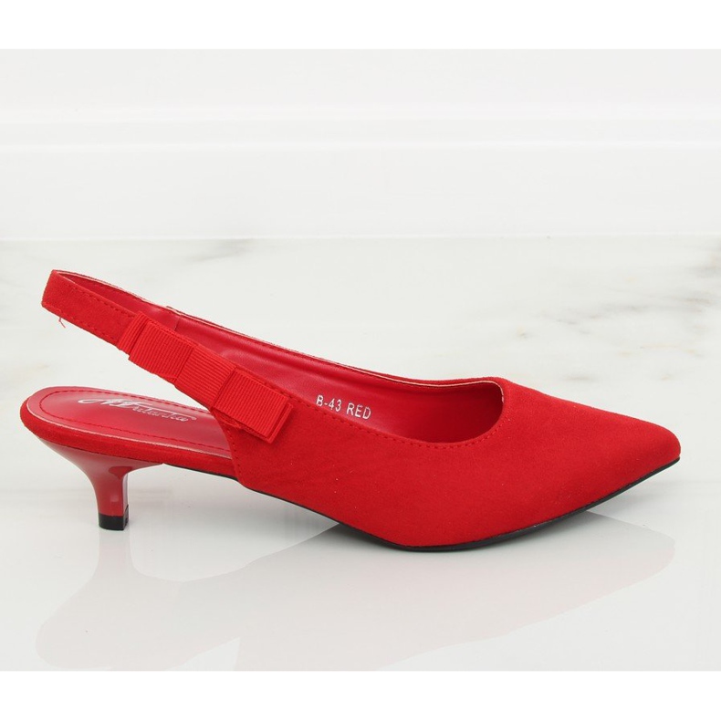 Bombas de tacón rojo con tacón rojo B-43 Rojo