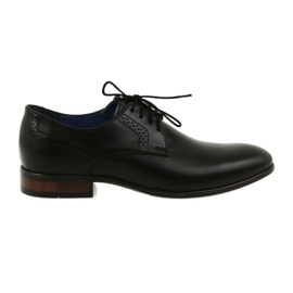 Nikopol Zapatos de cuero para hombres 1695 negro