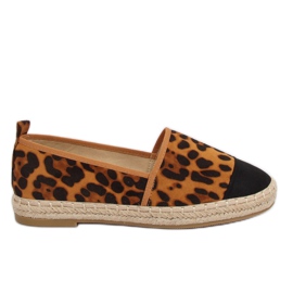 Alpargatas de mujer 888-15 Leopard negro marrón multicolor