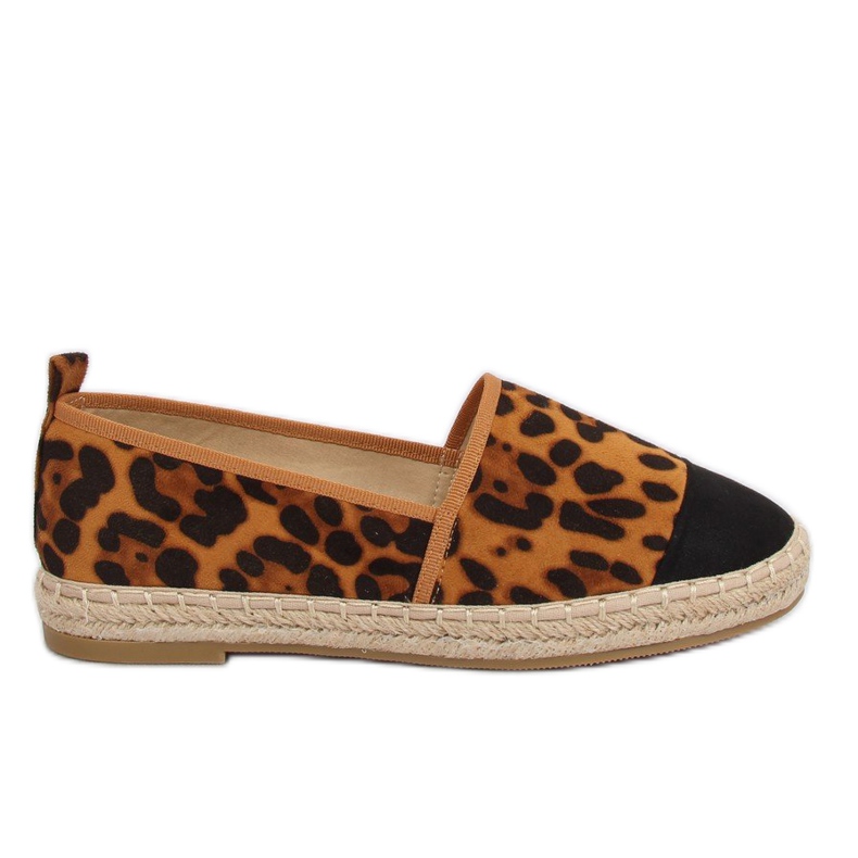 Alpargatas de mujer 888-15 Leopard negro marrón multicolor