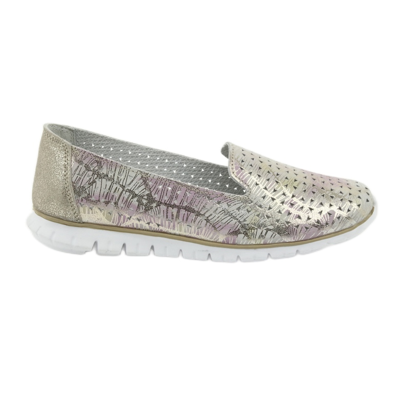 Señores deportivos de cuero para mujer Filippo 663 blanco rosado
