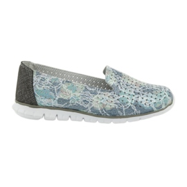 Señores deportivos de cuero para mujer Filippo 663 blanco azul gris verde