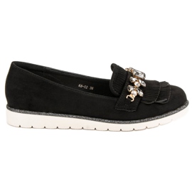 Lucky Shoes Mocasines con Adornos negro