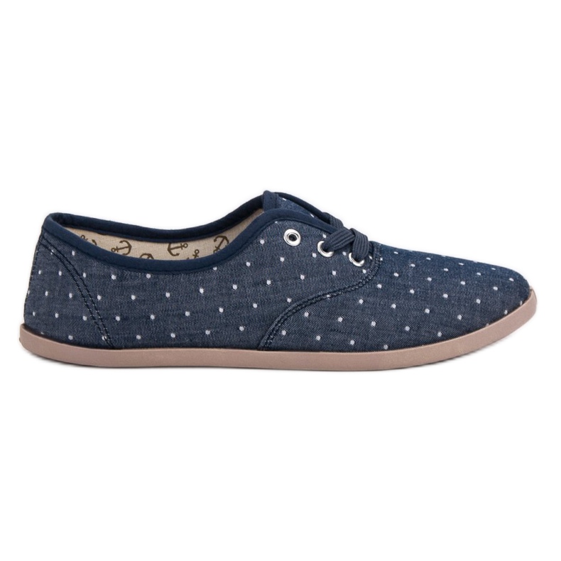 Zapatillas con lunares azul