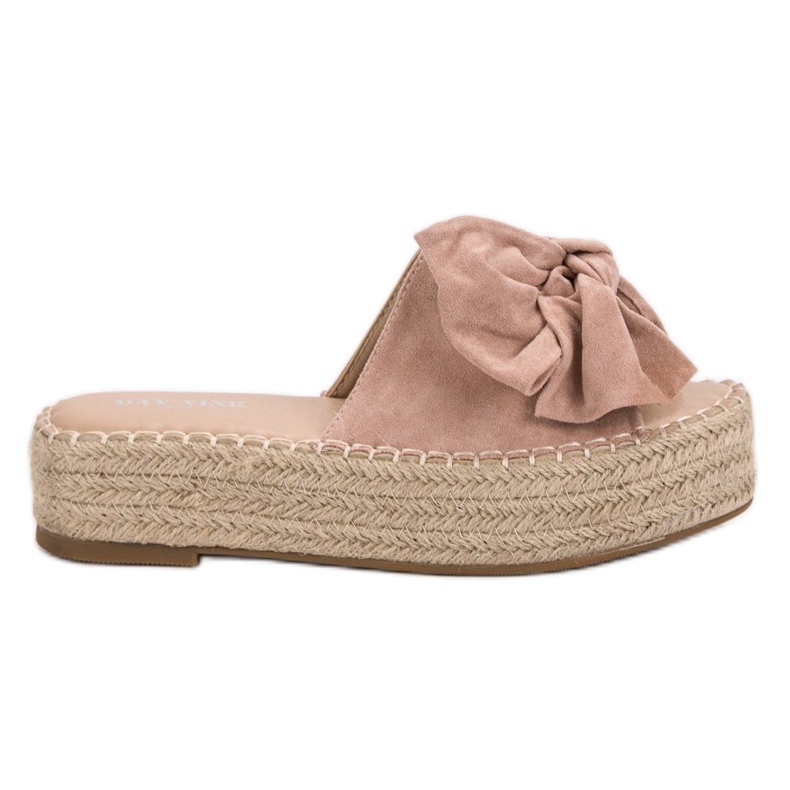 Pantuflas Alpargatas En La Plataforma rosado