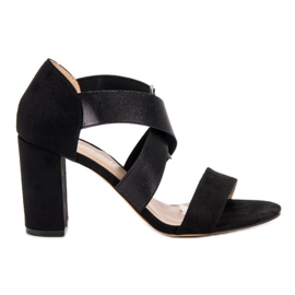 Super Mode Sandalias de tacón negras negro