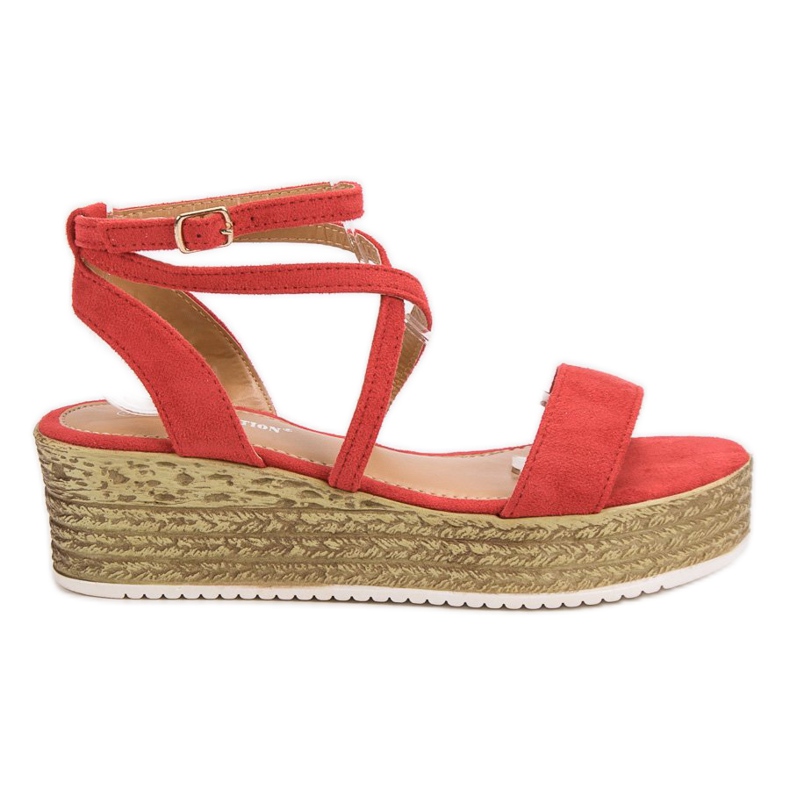 Ch. Creation Sandalias de cuña rojas rojo