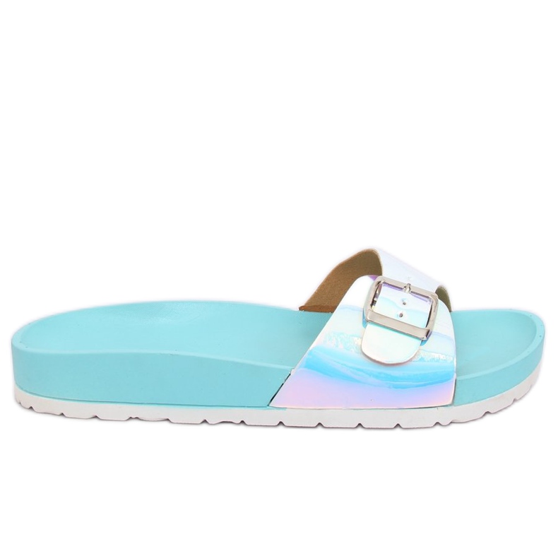 Azul BG27P Pantuflas azul petróleo
