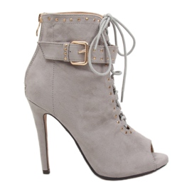 Gris Botas con dedo abierto gris SY-29P Gris
