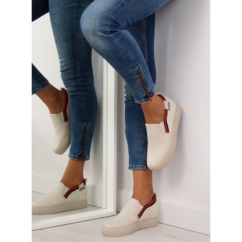 Zapatillas slip-on beige 107-40 Beige II-GAT