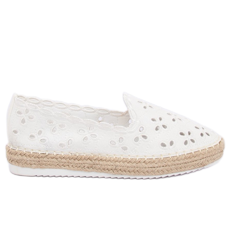 Alpargatas blancas caladas LT112 White blanco
