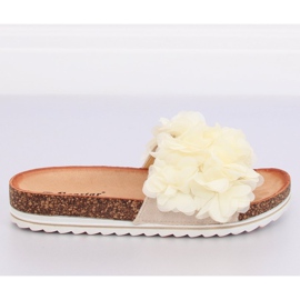 Flower power beige BG47P Pantuflas beige