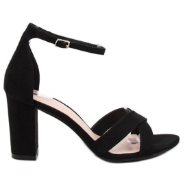 Sandalias en el poste negro NF-40P Negro