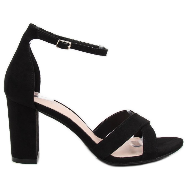 Sandalias en el poste negro NF-40P Negro
