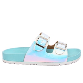 Azul BG28P Pantuflas azul petróleo