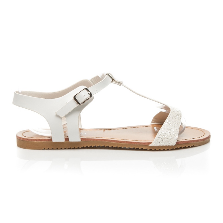 L. Lux. Shoes Sandalias con purpurina blanco