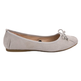 Lucky Shoes Bailarinas grises atadas