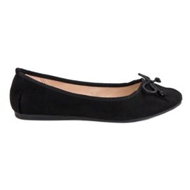 Lucky Shoes Bailarinas negras atadas negro