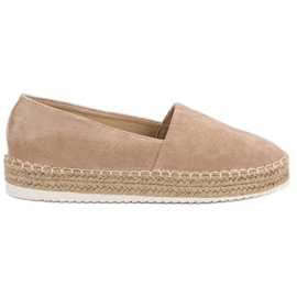 Small Swan Alpargatas de ante beige