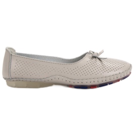 Bailarinas VINCEZA de piel calada gris