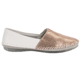 Slipons de piel VINCEZA blanco amarillo