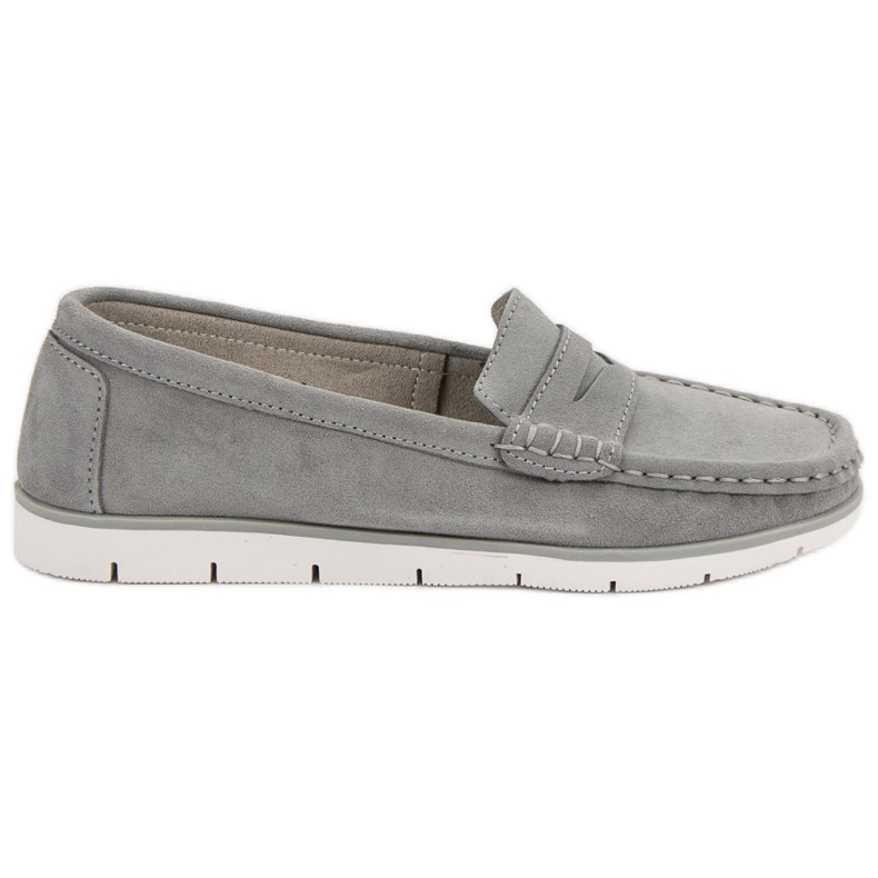 Mocasines VINCEZA de piel gris