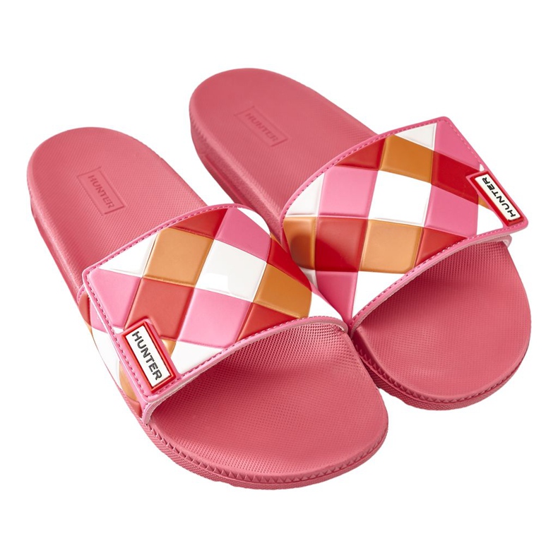 Hunter Tejido de diapositivas ajustable para mujer original Arcade Pink multicolor