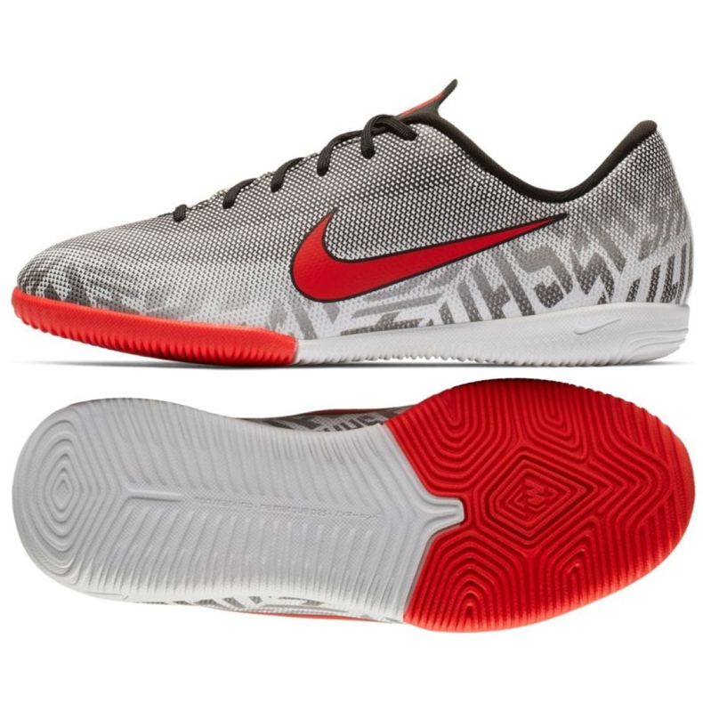Zapatos de interior Nike Mercurial Vapor 12 Academy Neymar Ic Jr AO9474-170 gris gris
