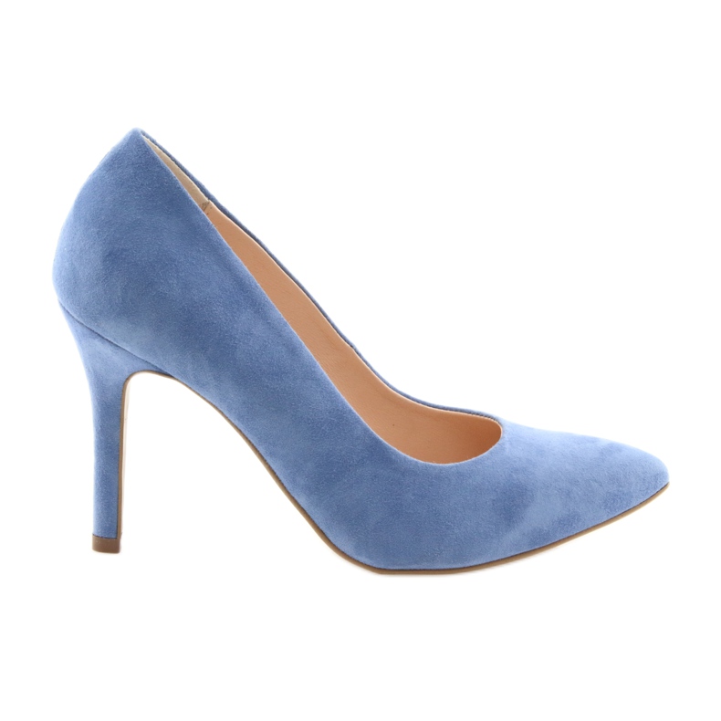 Zapatos de salón con tacón de aguja zapatos de mujer Edeo 3313 azul