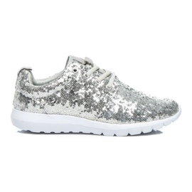 Via Giulia  Zapatos deportivos con purpurina gris